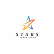modern star logo design, simple conceptual star logo, modern vector template