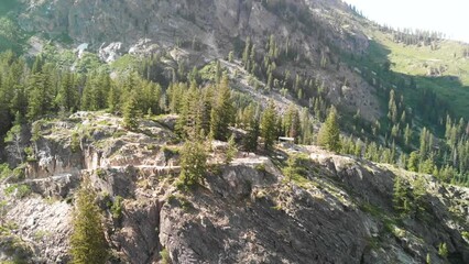 Sticker - Aerial view of Jenny Lake in Grand Teton National Park