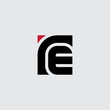 R and E - initials logo. RE - monogram or logotype. ER - Vector design element or icon. Self brand.