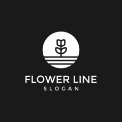 Wall Mural - Luxury flower rose logo design inspiration