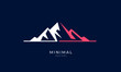 a line art icon logo of a mountain	
