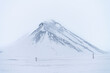 Icelandic Volcano in winter (high key)