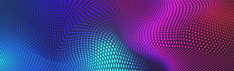 Wall Mural - halftone modern abstract background for concept design. trendy vector wave backdrop