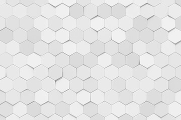 Wall Mural - modern tile wall design. abstract background of hexgon. 3d rendering.