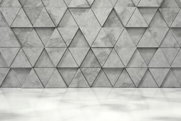 Wall Mural - product display design with cement texture. 3d rendering.