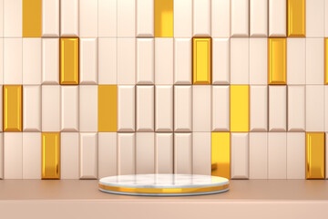 Sticker - product display design with luxury concept. 3d rendering.