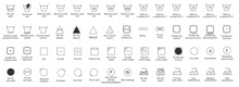 Laundry Symbols Icon Set. Vector Illustration.