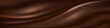 Chocolate wavy background. MIlk chocolate cream, dark brown color flowing liquid, smooth silk  texture. Swirl flowing waves. Abstract vector illustration