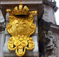 Wall Mural - Vienna. Austria. Plague Column or Trinity Column is a Holy Trinity column located on the Graben. Erected after the Great Plague epidemic in 1679