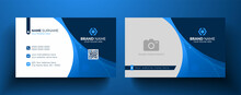 Elegant Blue Color Business Card Template  -  Simple And Clean Business Card Design