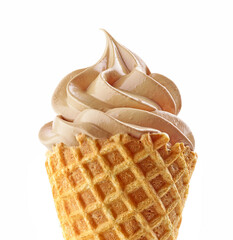 Canvas Print - close up of soft ice cream