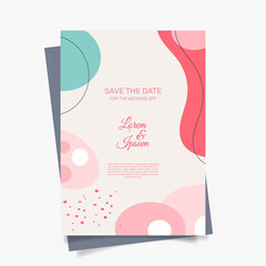 Poster - Wedding invitations vector template. save the date. abstract arts design for wedding celebration. - Vector.