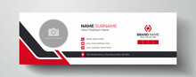 Creative And Modern Company Email Signature Or Email Footer  | Personal Social Media Cover Page Design