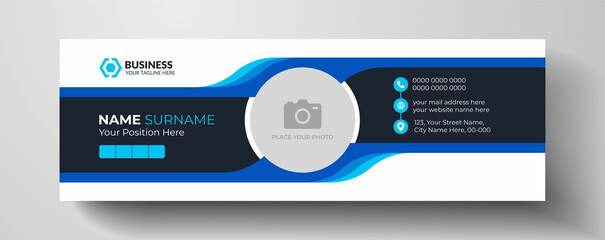 Wall Mural - modern and minimalist email signature or email footer with creative layout