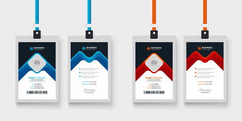 Wall Mural - modern and creative corporate company employee id card design | identity card design for your office