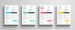 Clean and simple company invoice template with four color variation theme