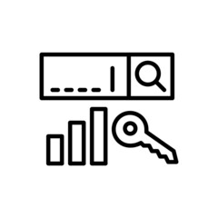 Wall Mural - keyword data analysis. pixel perfect, editable stroke icon