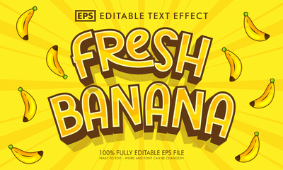 Wall Mural - Fresh Banana editable text effect