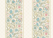 © Elen  Lane - Fantasy flowers in retro, vintage, embroidery style. Seamless pattern, background. Colored vector illustration.