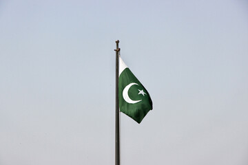 Sticker - The flag of Pakistan in the center of Karachi