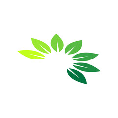 Wall Mural - leaf logo icon design template vector