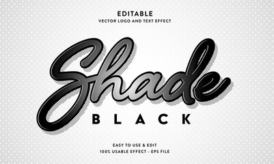 Poster - shade editable text effect with modern style 