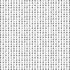 Wall Mural - binary code zero one matrix white background. technology connection digital data abstract background