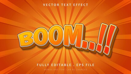 Modern Minimal 3d Gradient Word Boom Editable Text Effect Design Template