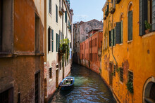 Italy, Veneto, Venice, Canal Near Calle De La Madoneta