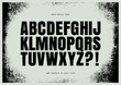 © DesignPunk - Wood Block Type Font - A textured, distressed wood block typography set, great for poster designs.