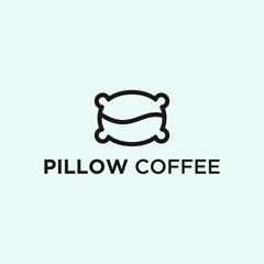 Wall Mural - pillow coffee logo. cafe logo