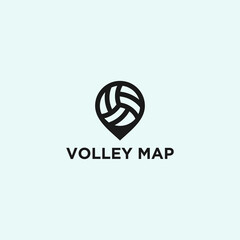 Wall Mural - volleyball location logo. sports logo