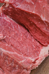 Wall Mural - Fresh cut of beef meat. Shallow depth of field