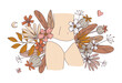 © svsunny - Women body. Woman wearing white panties. Floral background