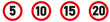 set of speed limit signs. vector illustration. eps10