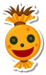 Poster - Head of scarecrow with happy face