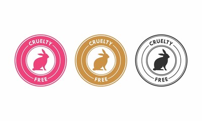 Cruelty free logo template illustration. suitable for package product