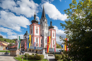 Wall Mural - City of Mariazell with famous Mariazell Basilica, Styria, Austria