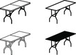 Folding table icon , vector illustration