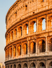 Wall Mural - The Colosseum at Dusk in Rome, Italy