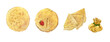 Watercolor clip art. Four types of thin pancakes. Crepe clip art. Pancake Day.