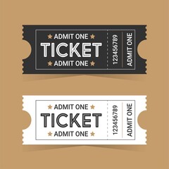 2 ticket for one person on a colored background