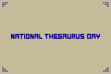 National Thesaurus Day Vector Template