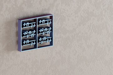 Fototapete - Classical Music icon. Beautiful Blue Classical Music symbol icons on wall bright background. 3d rendering illustration. Background pattern for design.