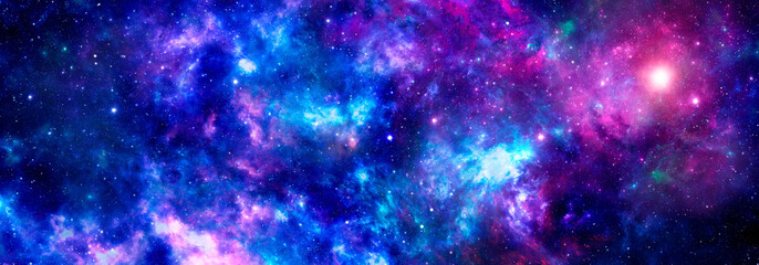 Wall Mural - cosmic background with stardust and shining stars