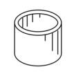 well rings concrete line icon vector illustration