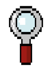 Poster - magnifying glass pixel