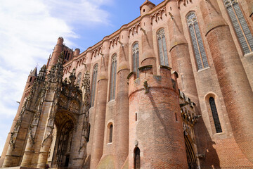 Wall Mural - albi medieval city church monument in south france