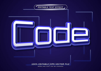 Minimalist code text editable effect