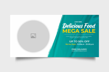  food menu web banner template design